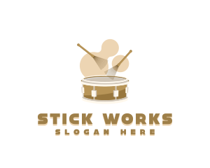 Musical Drum Brush logo design