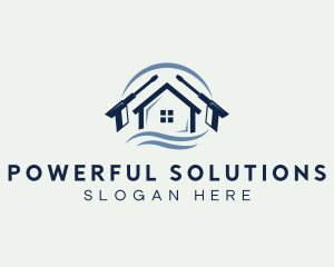 Home Pressure Washer Housekeeping logo design