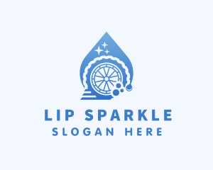 Sparkle Tire Droplet logo design