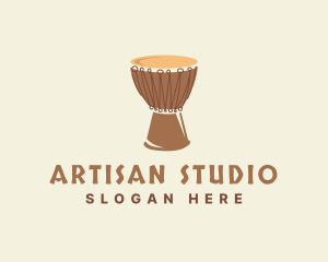 Ethnic African Drum logo design