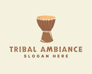 Ethnic African Drum logo design