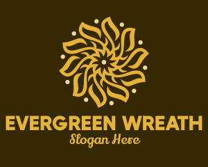 Golden Flower Decoration logo design