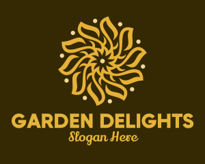 Golden Flower Decoration logo design