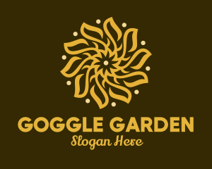 Golden Flower Decoration logo design