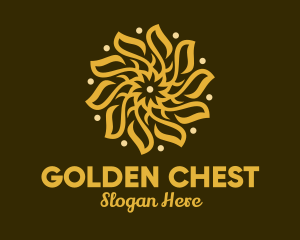 Golden Flower Decoration logo design