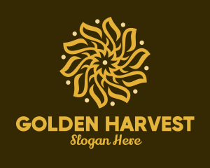 Golden Flower Decoration logo design