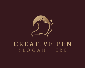 Feather Quill Writer logo design