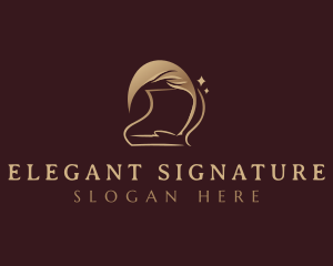 Feather Quill Writer logo design