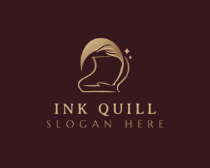 Feather Quill Writer logo design