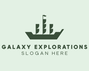 Maritime Caravel Ship logo design