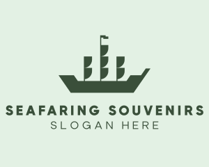 Maritime Caravel Ship logo