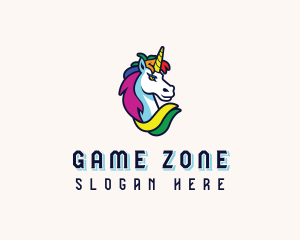 Unicorn Gaming Pegasus logo design