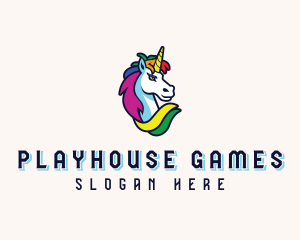 Unicorn Gaming Pegasus logo design