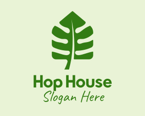 Plant Leaf House  logo design