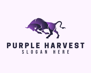 Purple Wild Buffalo logo design