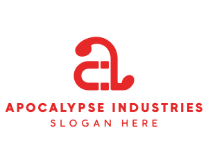 Industrial Magnet Letter A logo design