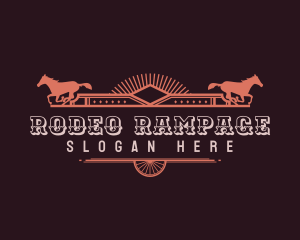 Stallion Western Rodeo logo design