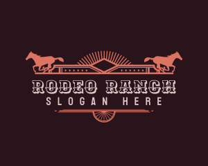 Stallion Western Rodeo logo design