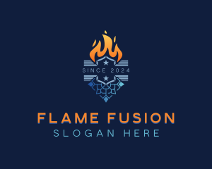 Hot Cold Ventilation logo design