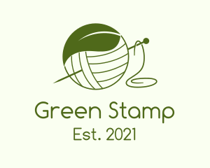 Green Leaf Yarn  logo design