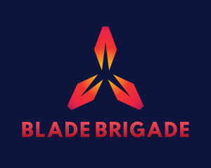 Geometric Gaming Blade  logo design