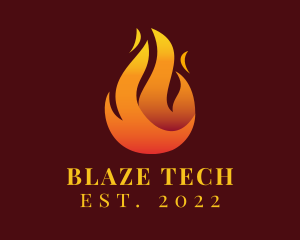 Blazing Fire Flaming  logo