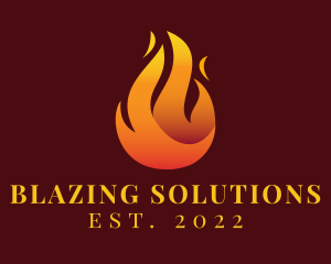 Blazing Fire Flaming  logo design