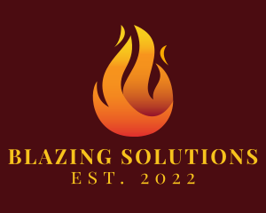 Blazing Fire Flaming  logo