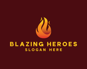 Blazing Fire Flaming  logo design