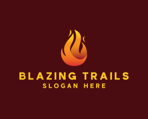 Blazing Fire Flaming  logo design