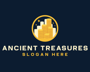 Gold Coins Stash logo design