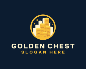 Gold Coins Stash logo design