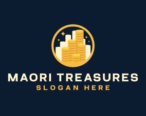 Gold Coins Stash logo design