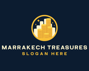 Gold Coins Stash logo design