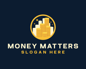 Gold Coins Stash logo design