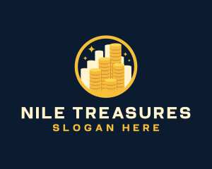 Gold Coins Stash logo design