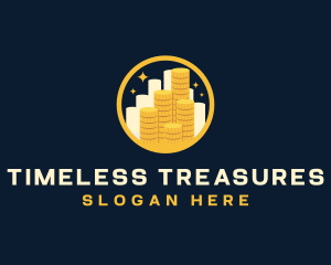 Gold Coins Stash logo design