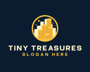 Gold Coins Stash logo design