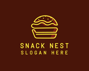 Burger Food Snack logo design