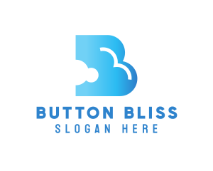 Blue Cloud Letter B logo design