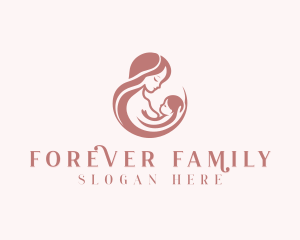 Mother Baby Breastfeeding logo design