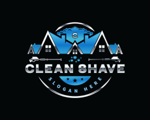 Pressure Wash Bubble Cleaning logo design