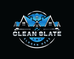 Pressure Wash Bubble Cleaning logo design