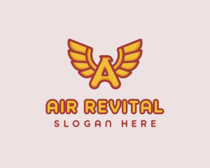 Bird Wings Letter A  logo design