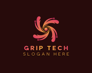 Cybersecurity Tech App logo design