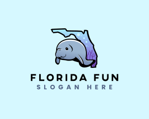 Florida Manatee Aquarium logo design