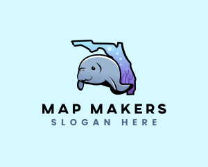 Florida Manatee Aquarium logo design