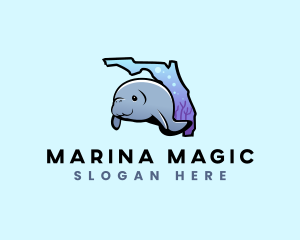 Florida Manatee Aquarium logo design