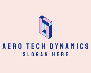 Pastel Rectangle Block logo design