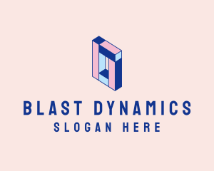 Pastel Rectangle Block logo design